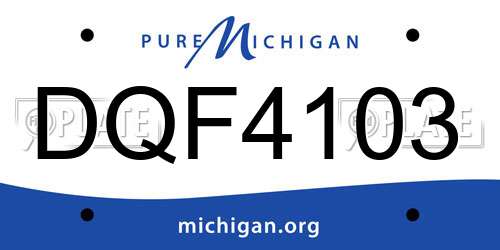 DQF4103 Michigan License Plate