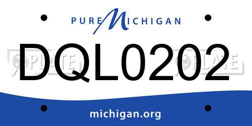 DQL0202 Michigan License Plate