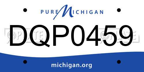 DQP0459 Michigan License Plate