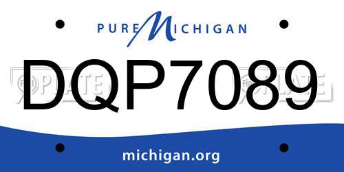 DQP7089 Michigan License Plate