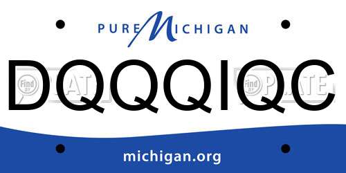 DQQQIQC Michigan License Plate