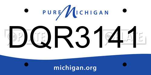 DQR3141 Michigan License Plate