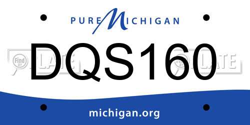 DQS160 Michigan License Plate