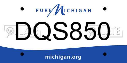 DQS850 Michigan License Plate