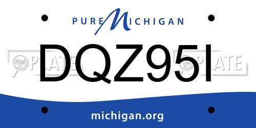 DQZ95I Michigan License Plate