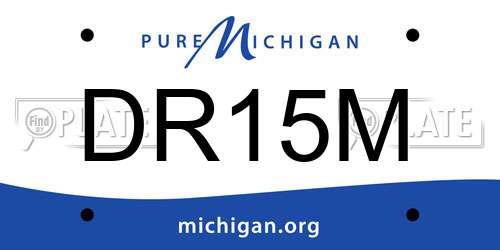 DR15M Michigan License Plate