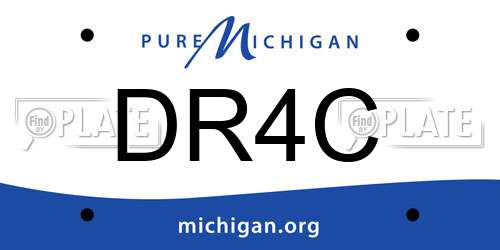 DR4C Michigan License Plate