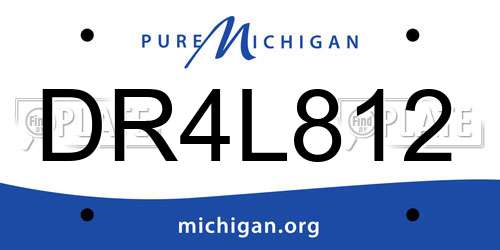 DR4L812 Michigan License Plate