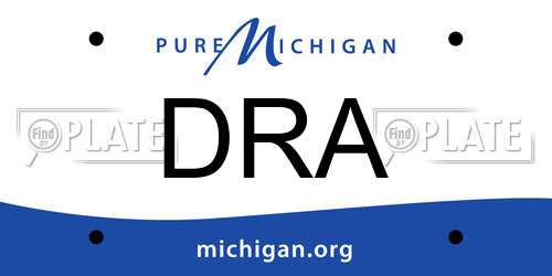 DRA Michigan License Plate