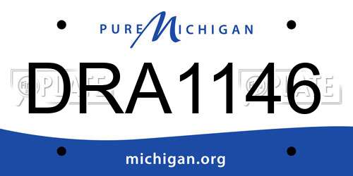 DRA1146 Michigan License Plate