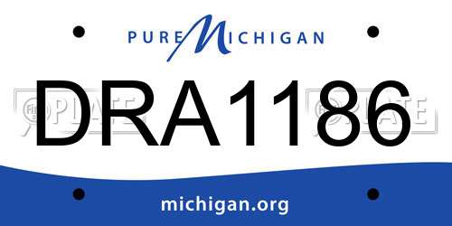 DRA1186 Michigan License Plate