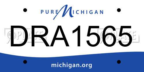 DRA1565 Michigan License Plate