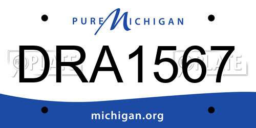 DRA1567 Michigan License Plate