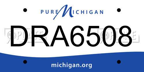 DRA6508 Michigan License Plate