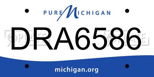 DRA6586 Michigan License Plate