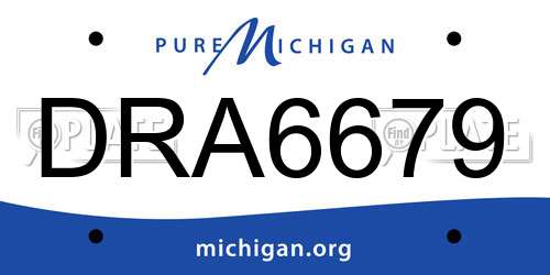 DRA6679 Michigan License Plate