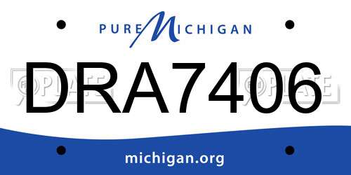 DRA7406 Michigan License Plate