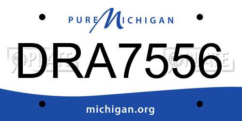 DRA7556 Michigan License Plate