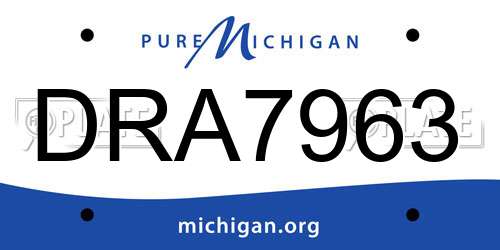 DRA7963 Michigan License Plate