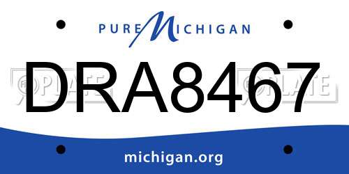 DRA8467 Michigan License Plate