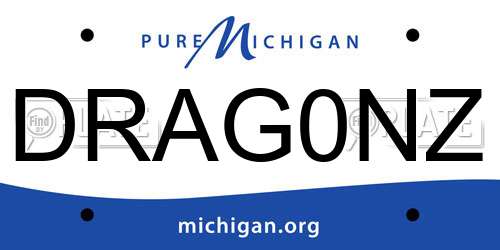 DRAG0NZ Michigan License Plate