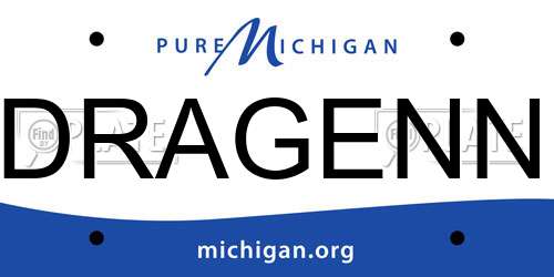 DRAGENN Michigan License Plate