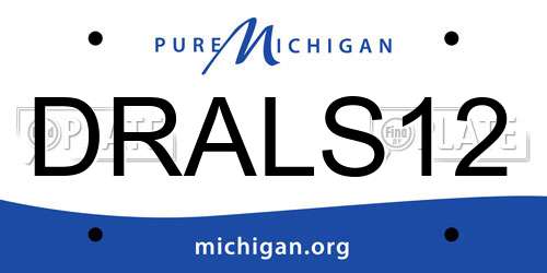 DRALS12 Michigan License Plate