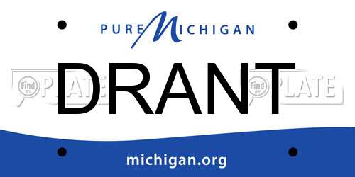 DRANT Michigan License Plate