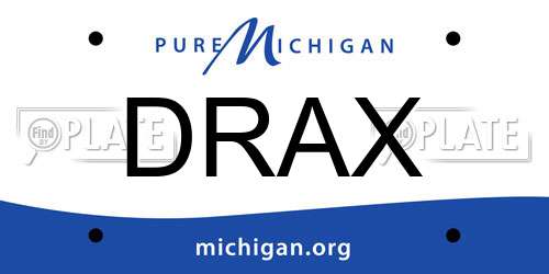 DRAX Michigan License Plate