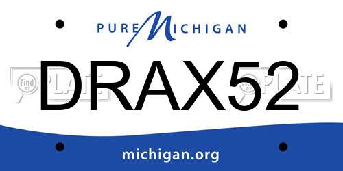 DRAX52 Michigan License Plate