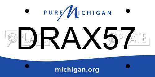 DRAX57 Michigan License Plate