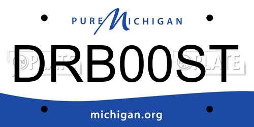 DRB00ST Michigan License Plate