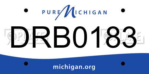 DRB0183 Michigan License Plate