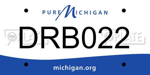 DRB022 Michigan License Plate