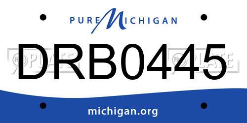DRB0445 Michigan License Plate