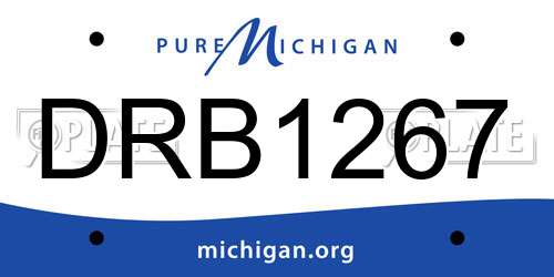 DRB1267 Michigan License Plate