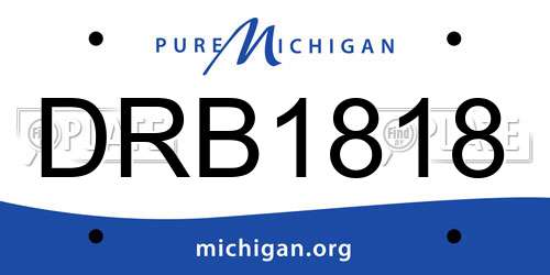 DRB1818 Michigan License Plate