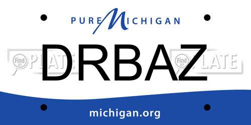DRBAZ Michigan License Plate