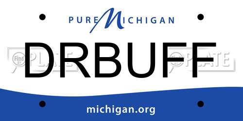 DRBUFF Michigan License Plate