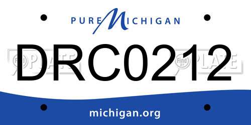 DRC0212 Michigan License Plate