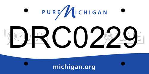 DRC0229 Michigan License Plate