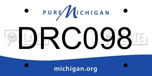 DRC098 Michigan License Plate
