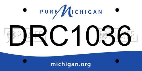 DRC1036 Michigan License Plate