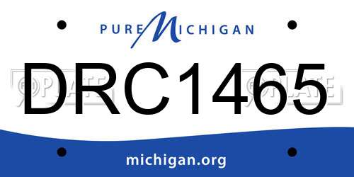 DRC1465 Michigan License Plate