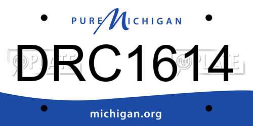 DRC1614 Michigan License Plate