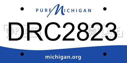 DRC2823 Michigan License Plate