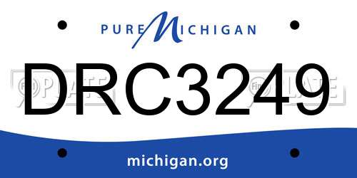 DRC3249 Michigan License Plate