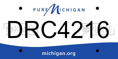 DRC4216 Michigan License Plate