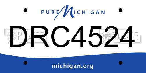 DRC4524 Michigan License Plate
