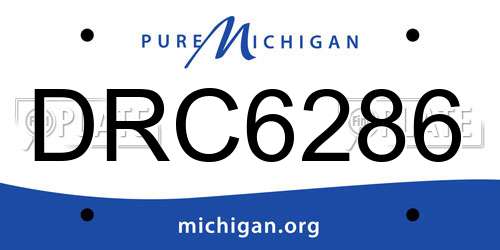 DRC6286 Michigan License Plate